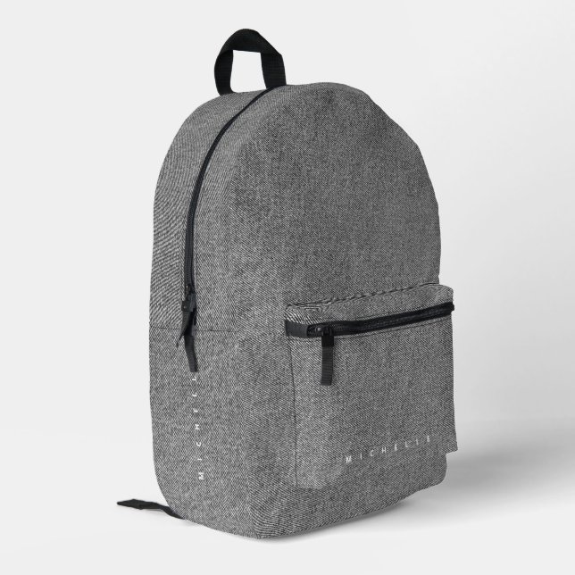 Stylish Denim Grey Jeans Minimalist  Printed Backpack (Back Corner Left)
