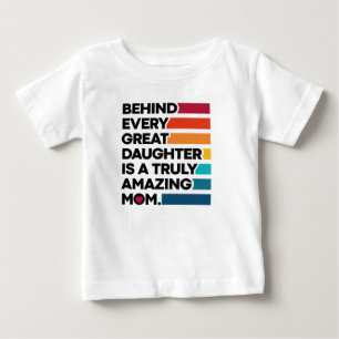 Stylish Design Expression text for Mothers day Baby T-Shirt