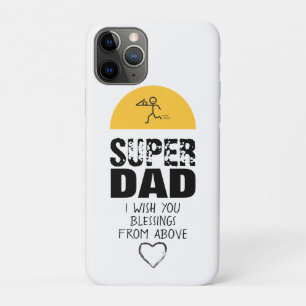 Stylish Design "SUPER DAD" Personalized Wishes iPhone 11 Pro Case