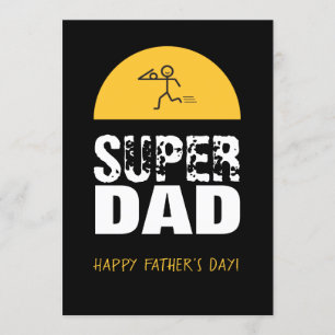 Stylish Design "SUPER DAD" Personalized Wishes Invitation