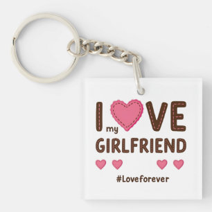 Stylish design with loving hearts  keychain