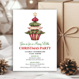 Stylish designer Christmas tree dinner celebration Invitation
