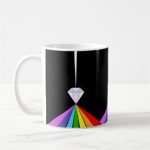 Stylish Diamond and Rainbow Coffee Mug