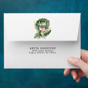 Stylish Dinosaur Personalized Envelope