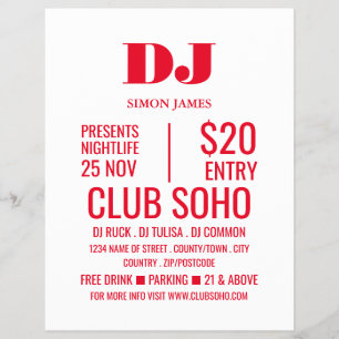 Stylish DJ, Club Event Advertising Flyer