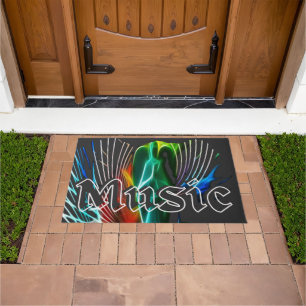 Stylish DJs Sound Pattern Doormat