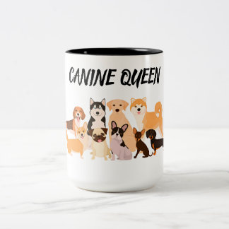 Stylish Dog Mom Two-Tone Coffee Mug