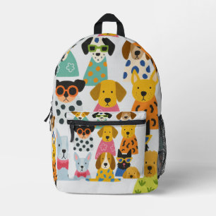 Stylish Dogs Funny Pet Lover Gift Printed Backpack