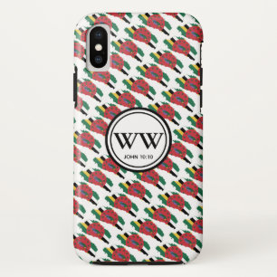 Stylish DOMINICA Flag Monogram Abundant Life iPhone XS Case