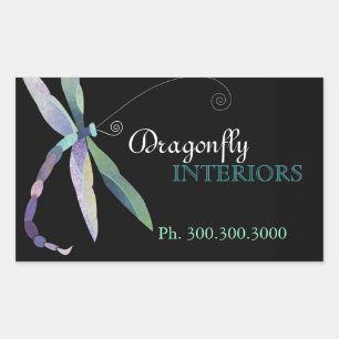 Stylish Dragonfly Business Promotional Sticker