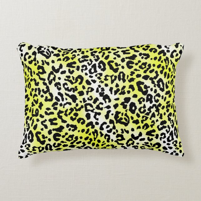 stylish dress pattern design with leopard skin eff accent pillow (Front)