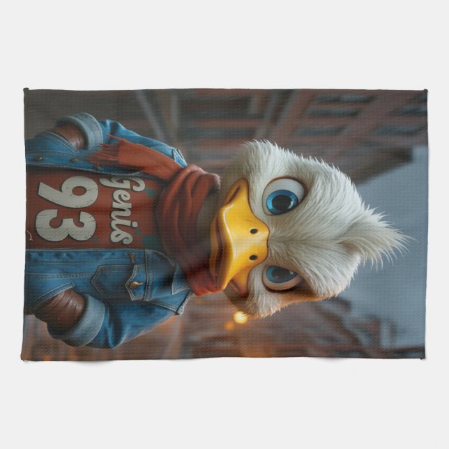 Stylish Duck in the City Kitchen Towels (Horizontal)
