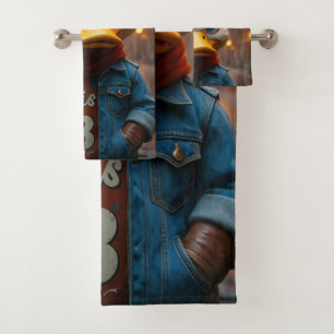 Stylish Duck in the City Towel