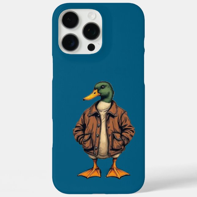 Stylish Duck iPhone 16 Pro Max Case - Unique Barel (Back)