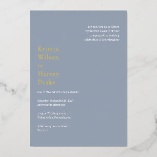 Stylish Dusty Blue Modern Wedding