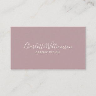 Stylish Dusty Lilac Chic Elegant Monogram Minimal Business Card