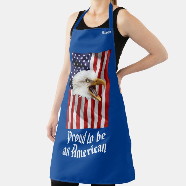 Stylish Eagle, The American Flag, Patriotic Apron (Insitu)