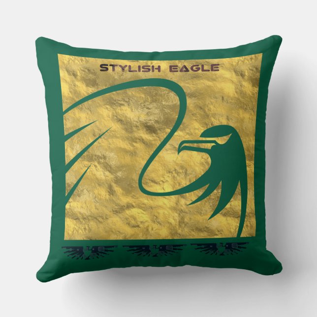 Stylish Eagle Throw Pillow (Back)