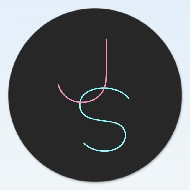 Stylish Editable Any Two Modern Looking Initials  (Creator Uploaded)