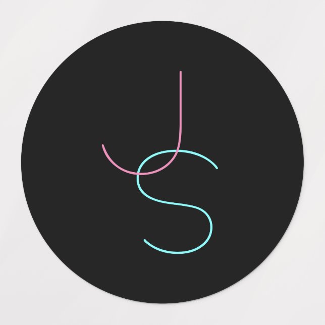 Stylish Editable Any Two Modern Looking Initials  (Design 1)