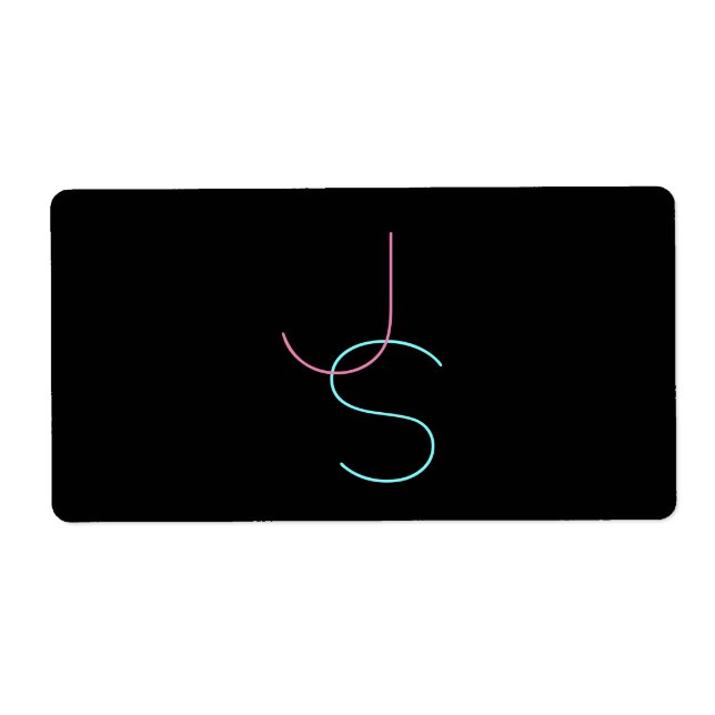 Stylish Editable Any Two Modern Looking Initials  (Front)