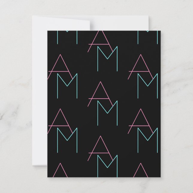 Stylish Editable Any Two Modern Tiled Initials  Invitation (Front)