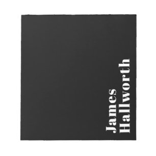 Stylish Editable Retro Modern Name (or other text) Notepad
