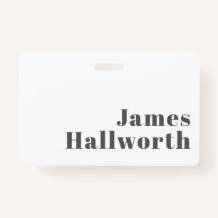 Stylish Editable Retro Modern Text Grey Badge