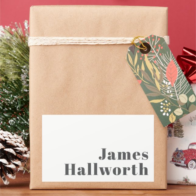 Stylish Editable Retro Modern Text | Grey Sticker (Holiday)