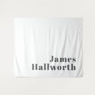 Stylish Editable Retro Modern Text   Grey Tapestry