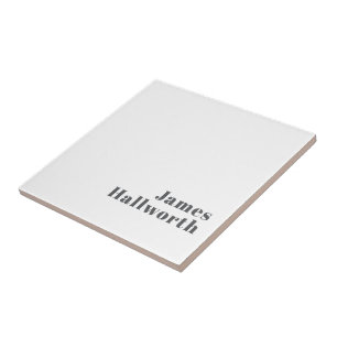 Stylish Editable Retro Modern Text   Grey Tile