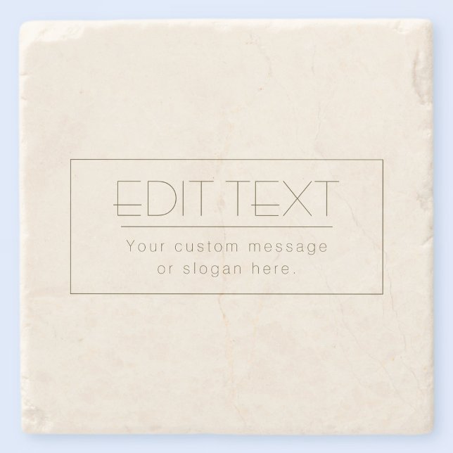 Stylish Editable Template | Off-white & Dark Brown Stone Coaster (Creator Uploaded)