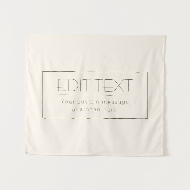 Stylish Editable Template | Off-white & Dark Brown Tapestry (Front (Horizontal))