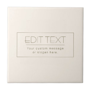 Stylish Editable Template Off-white & Dark Brown Tile