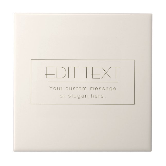 Stylish Editable Template | Off-white & Dark Brown Tile (Front)