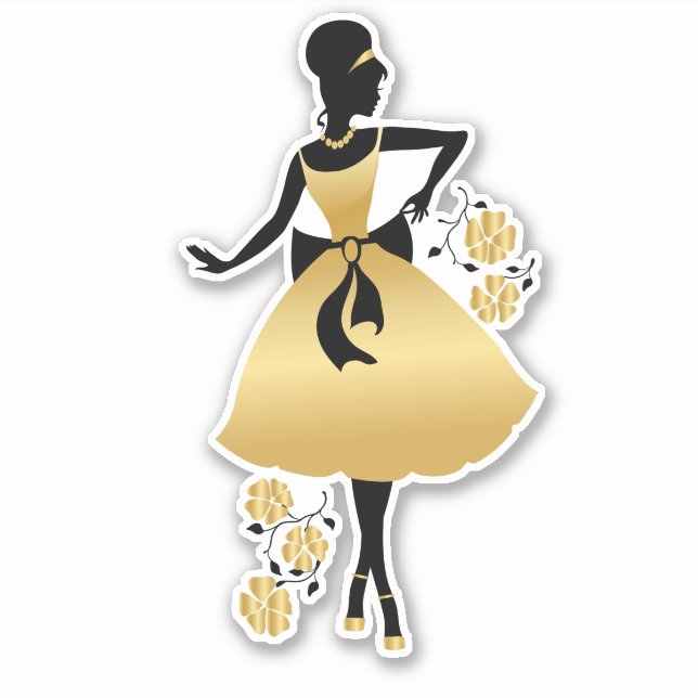 Stylish elegant beautiful fashion silhouettes stic (Front)