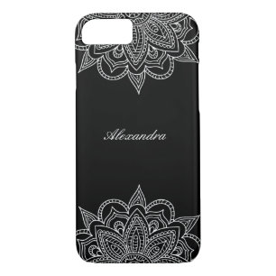 Stylish & Elegant Black & White Mandala Lace Case-Mate iPhone Case