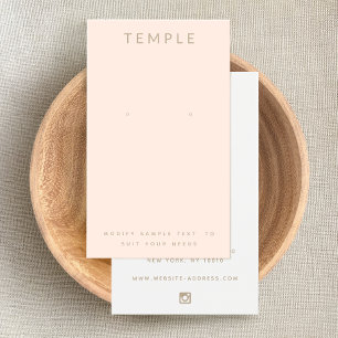 Stylish Elegant Blush Pink  Earring Display Card