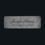 Stylish Elegant Chalkboard Handwriting Grey<br><div class="desc">Represent yourself with this modern,  elegant return address label. This template can be customized to meet all professional occupations.</div>