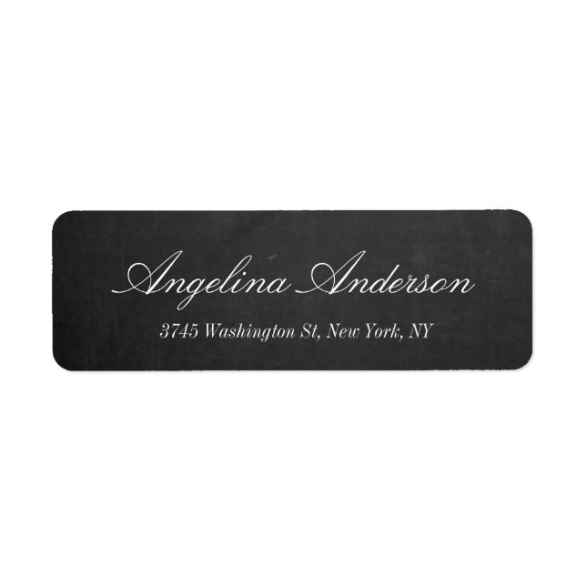 Stylish Elegant Chalkboard Handwriting Modern Gray (Front)