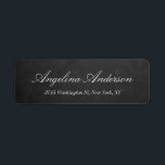 Stylish Elegant Chalkboard Handwriting Modern Grey<br><div class="desc">Represent yourself with this modern,  elegant return address label. This template can be customized to meet all professional occupations.</div>