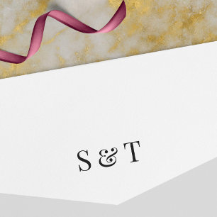Stylish Elegant Couple Wedding Monogram Ampersand Self-inking Stamp