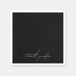 Stylish Elegant Custom Names Premium Wedding Napkin