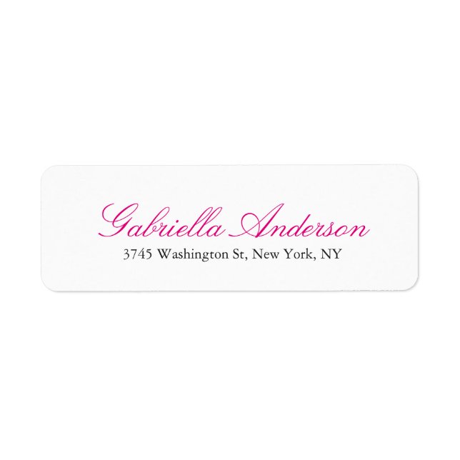 Stylish Elegant Feminine Pink Modern White (Front)