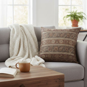 Stylish elegant floral contemporary chic geometric throw pillow