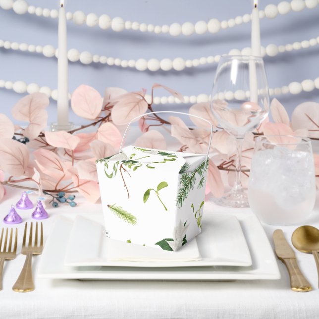 Stylish Elegant Floral Pattern Take Out Favor Box (Wedding)