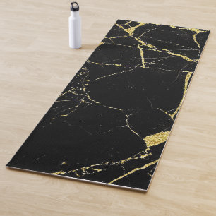 Stylish Elegant Gold & Black Marble Design  Yoga M Mat