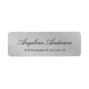 Stylish Elegant Handwriting Modern Silver Grey