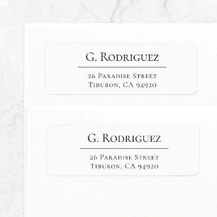 Stylish Elegant Line 05b. Return Address
