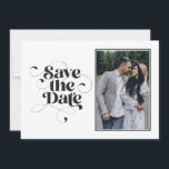 Stylish Elegant Modern Calligraphy Classic Simple Save The Date<br><div class="desc">Can be fully customized to suit your needs. © Gorjo Designs. Made for you via the Zazzle platform. // Note: photo used is a placeholder image only. You will need to replace with your own photo before ordering/printing. If you need help with this please contact me. // Need help customizing...</div>